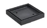 115x115 MM Matt Black Slim square tile insert floor drain (75 or 90 mm outlet)