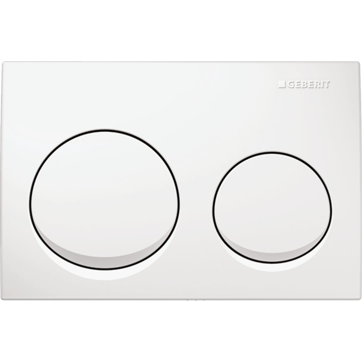 Geberit Alpha25 Round Flush Plate – White Finish