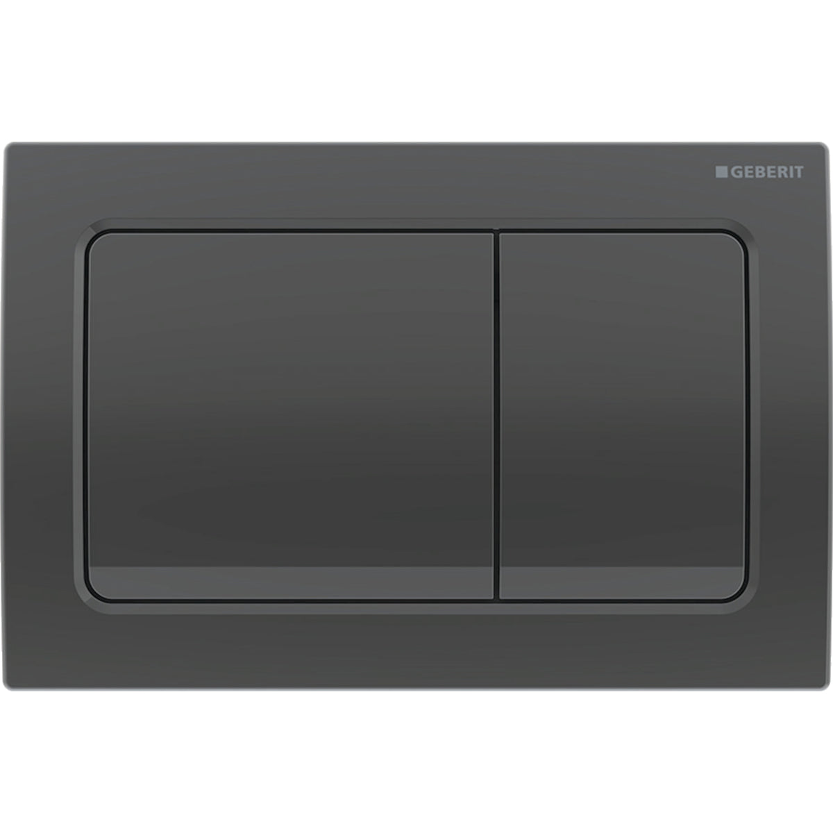 Geberit Alpha01 Square Dual Flush Plate – Black Chrome