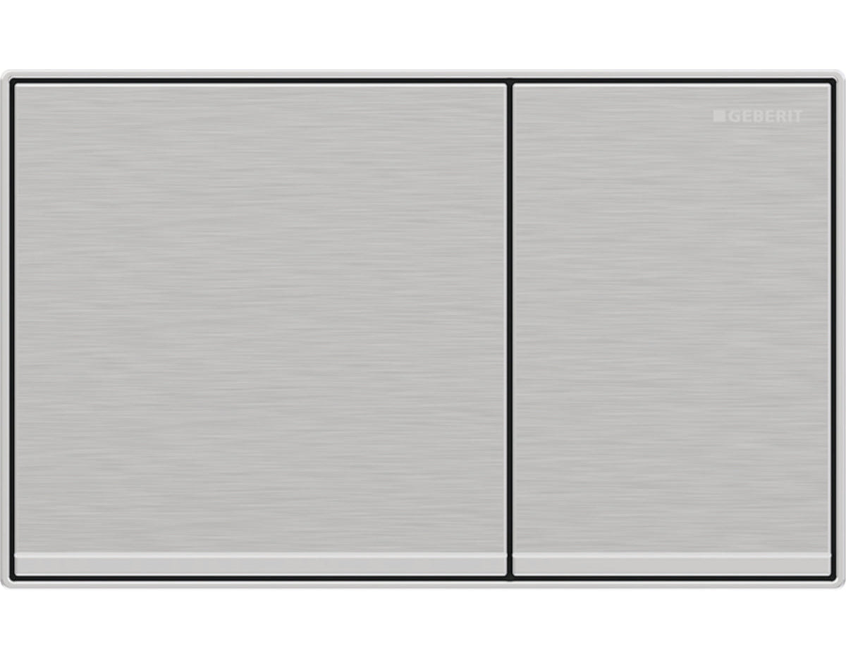 Geberit Sigma60 Dual Flush Plate – Brushed Chrome Finish, Chrome Trim
