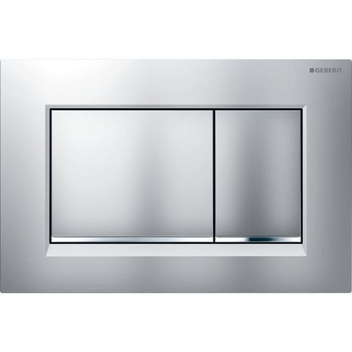 Geberit Sigma30 Flush Plate – Matt Chrome Finish, Chrome Trim