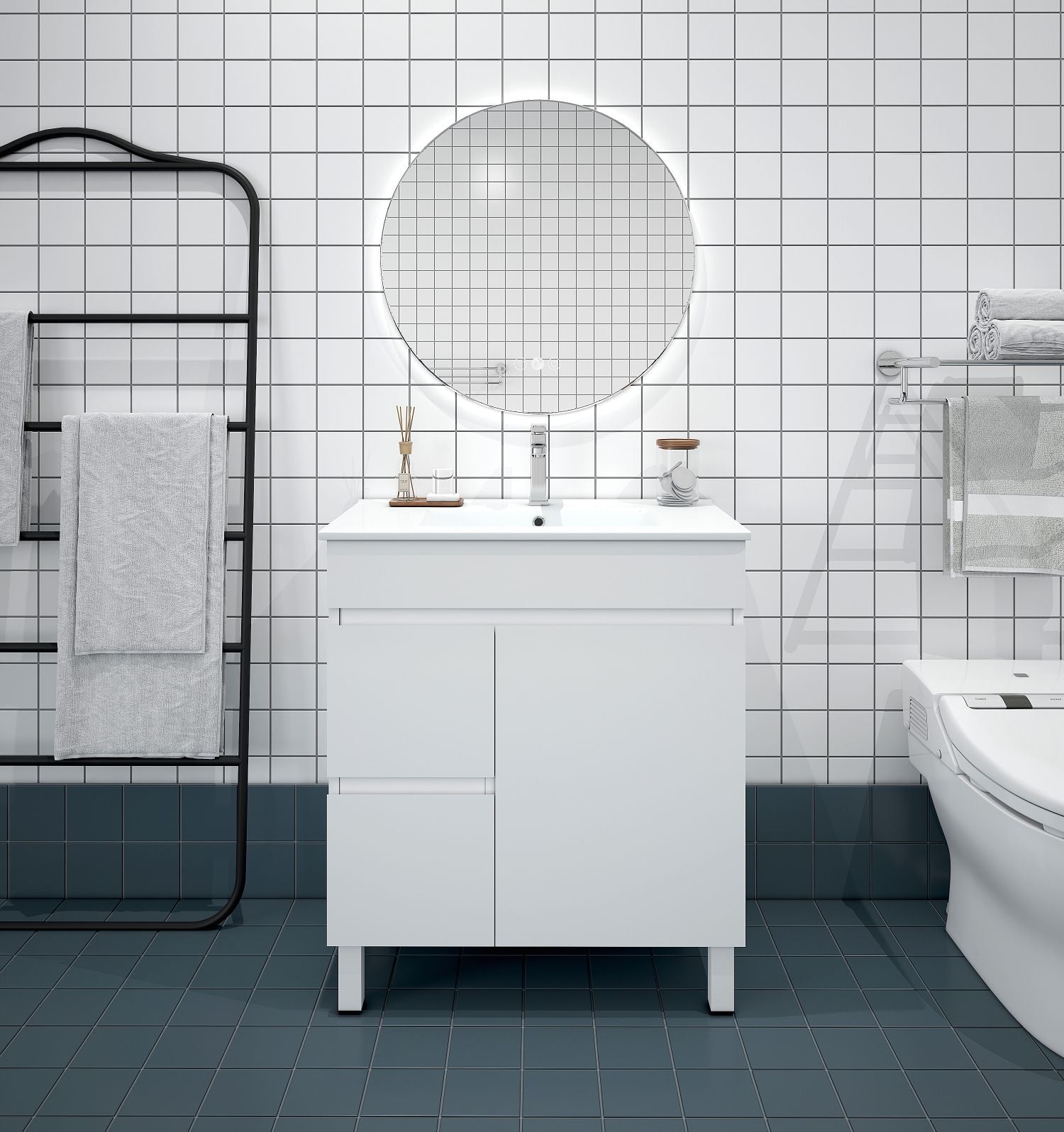 BIANCA PVC Freestanding Vanity (LHD)