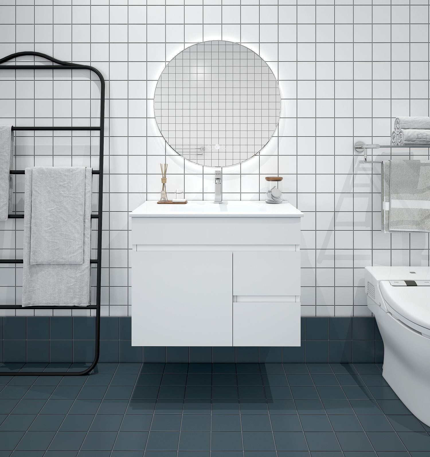 BIANCA PVC Wall-Hung Vanity (RHD)