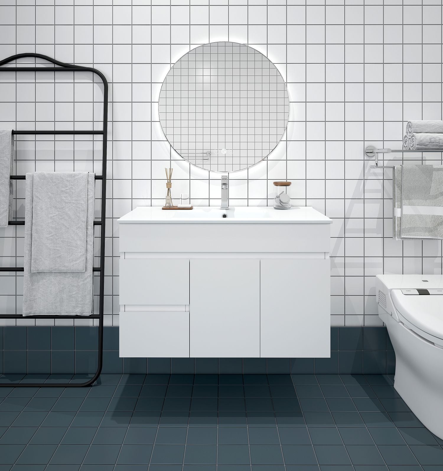 BIANCA PVC Wall-Hung Vanity (LHD)