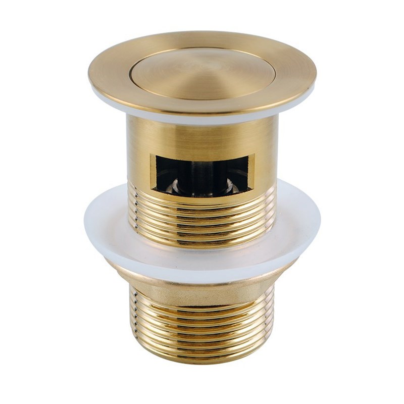 Brushed Brass Pop Up Waste Overflow
