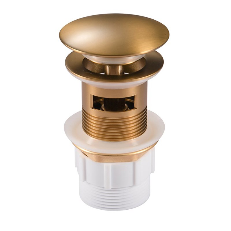 Brushed Brass Pop Up Waste Overflow