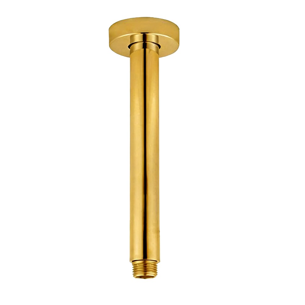 200mm Brushed Brass Ceiling Shower Arm