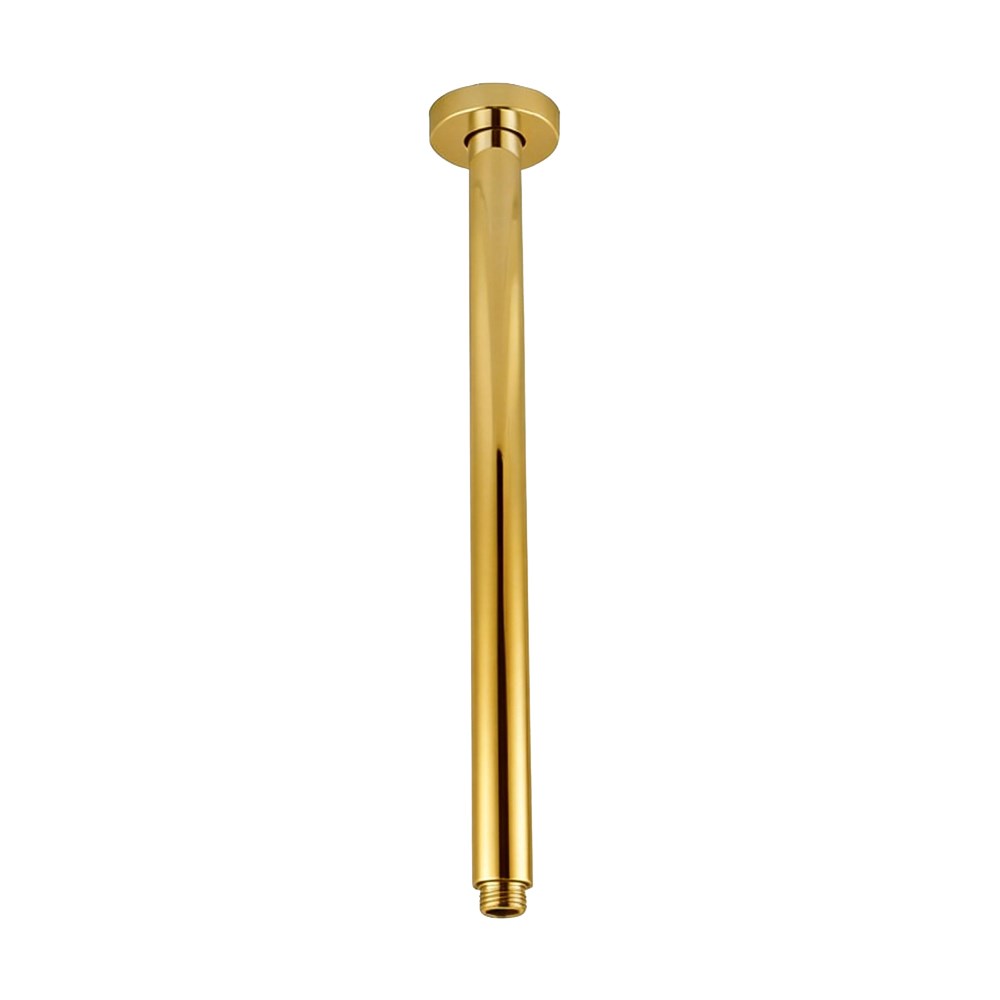 400mm Brushed Brass Ceiling Shower Arm