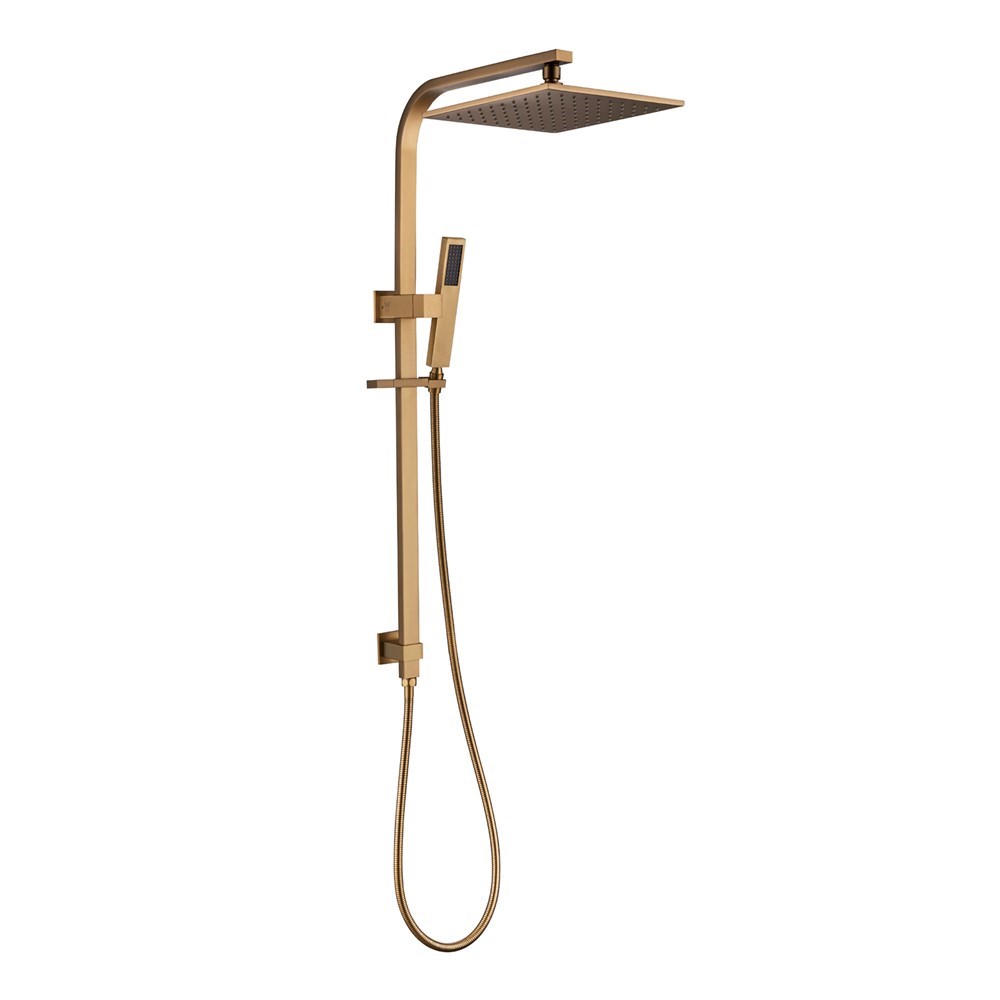 10″ Brushed Brass Shower Station