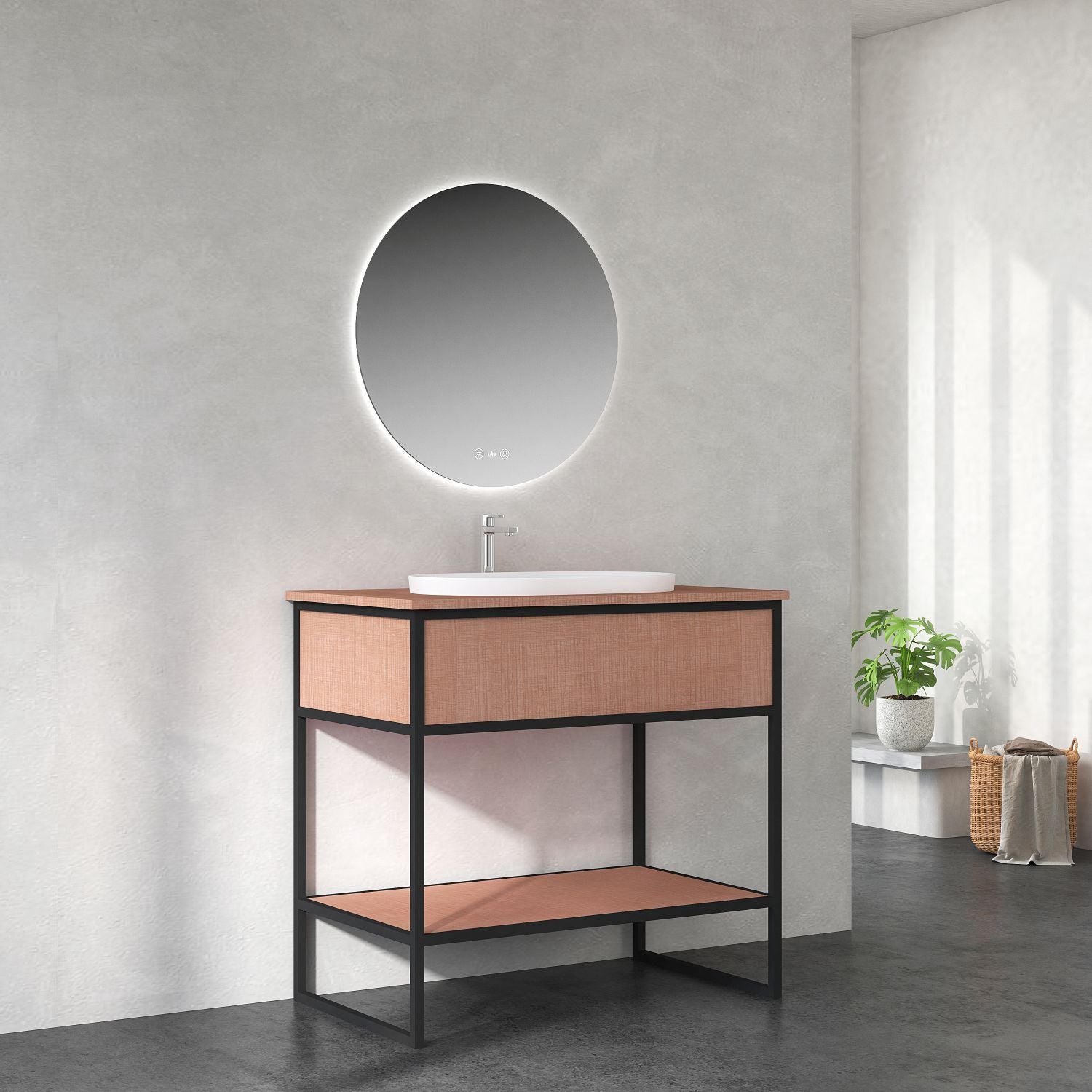 DIO 900mm Vanity Cabinet for Insert Basin – Costa Oak