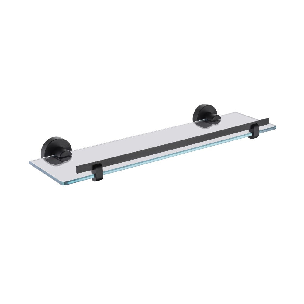 Globe Series Glass Shelf – Matt Black