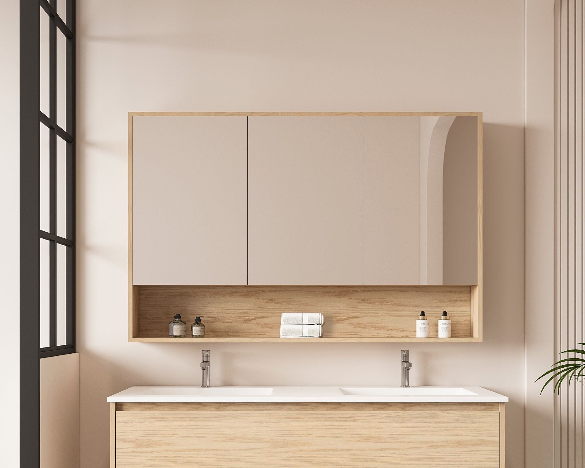 HERA 1200mm Shaving Cabinet – Tas Oak