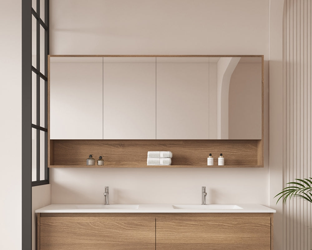 HERA 1500mm Shaving Cabinet – Elegant Oak