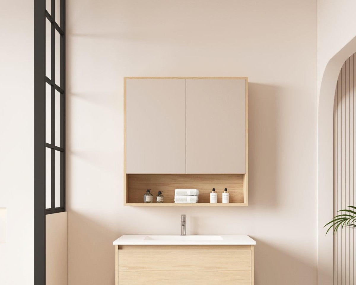 HERA 750mm Shaving Cabinet – Tas Oak