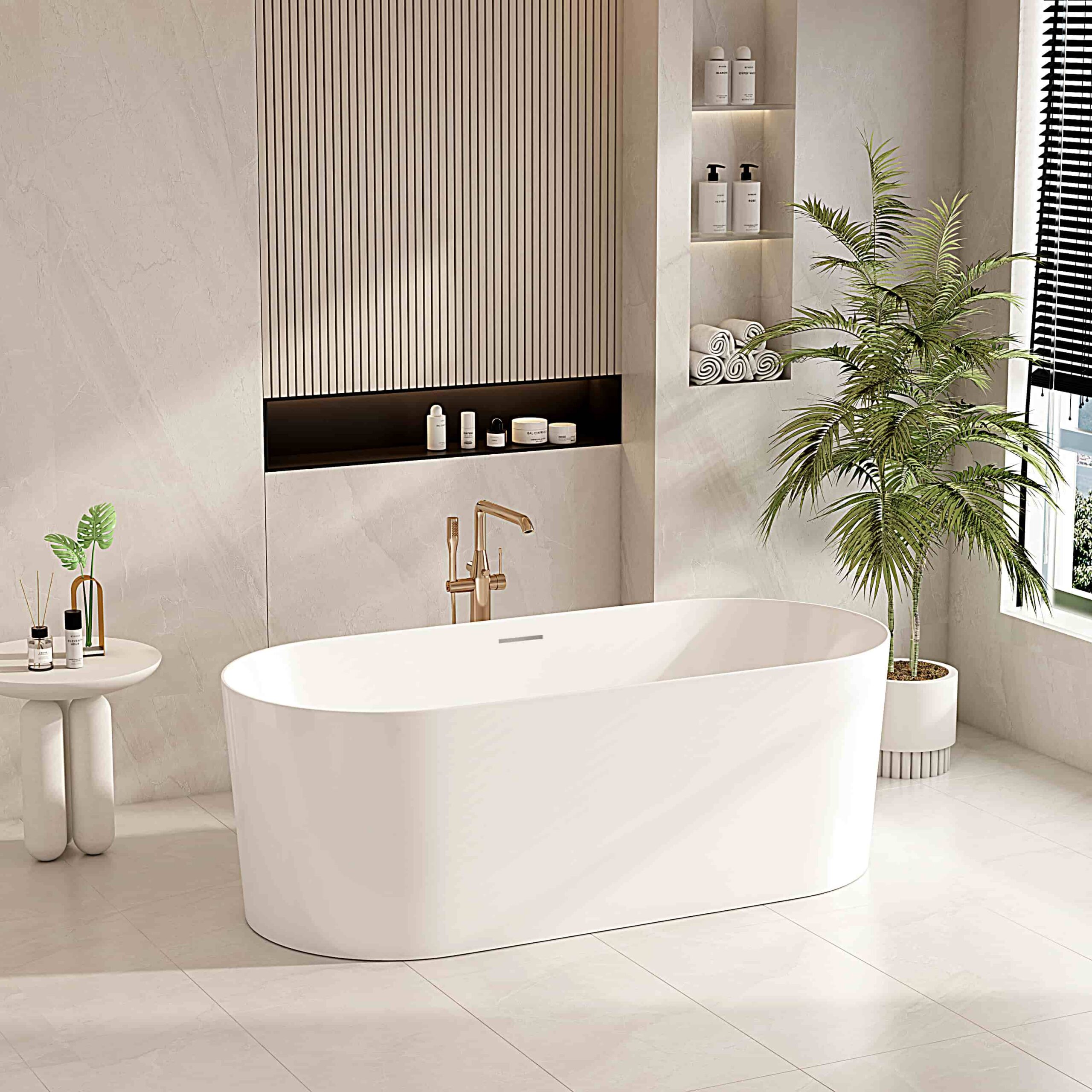 ISEO Freestanding Bathtub – Gloss White