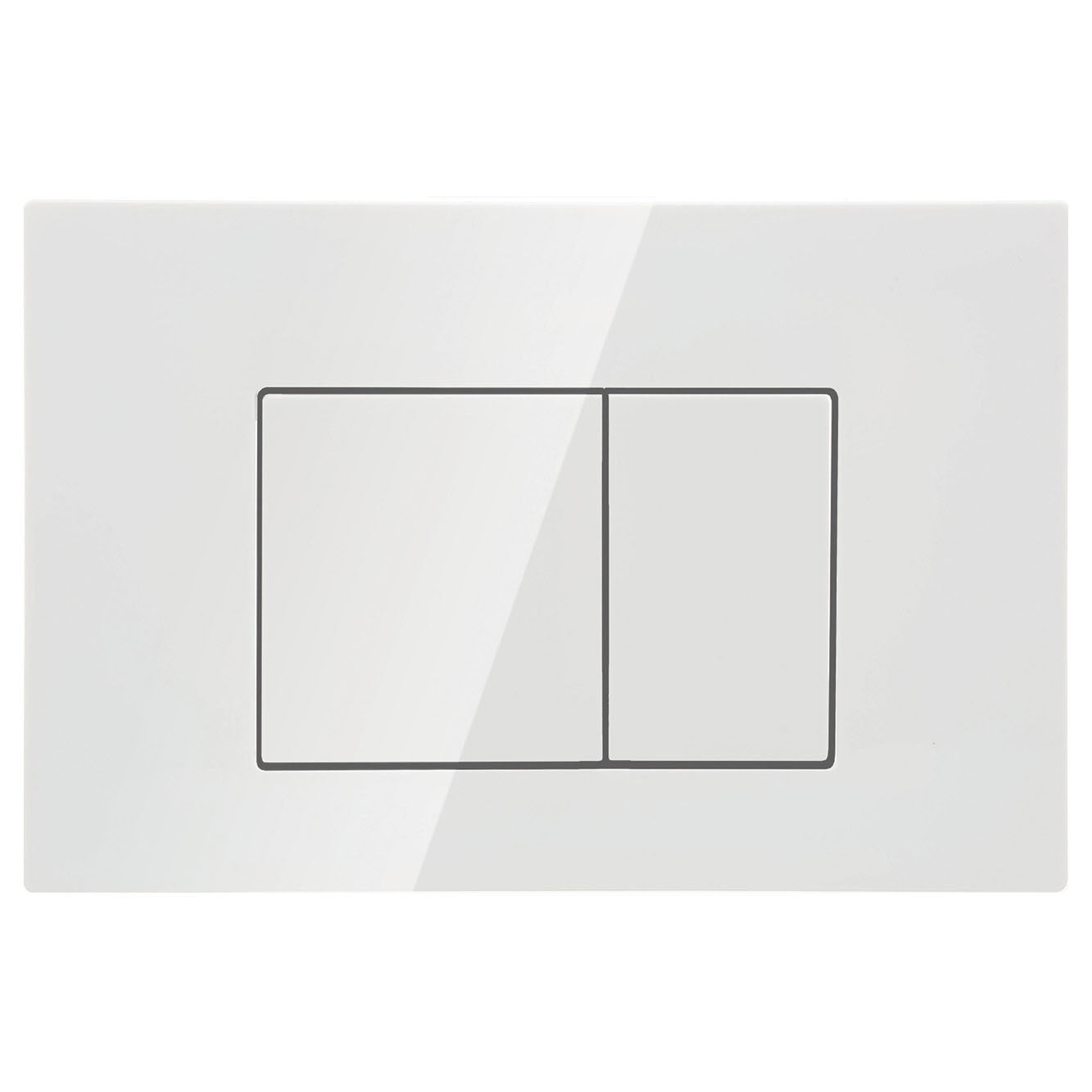 R&T Square Flush Plate – White