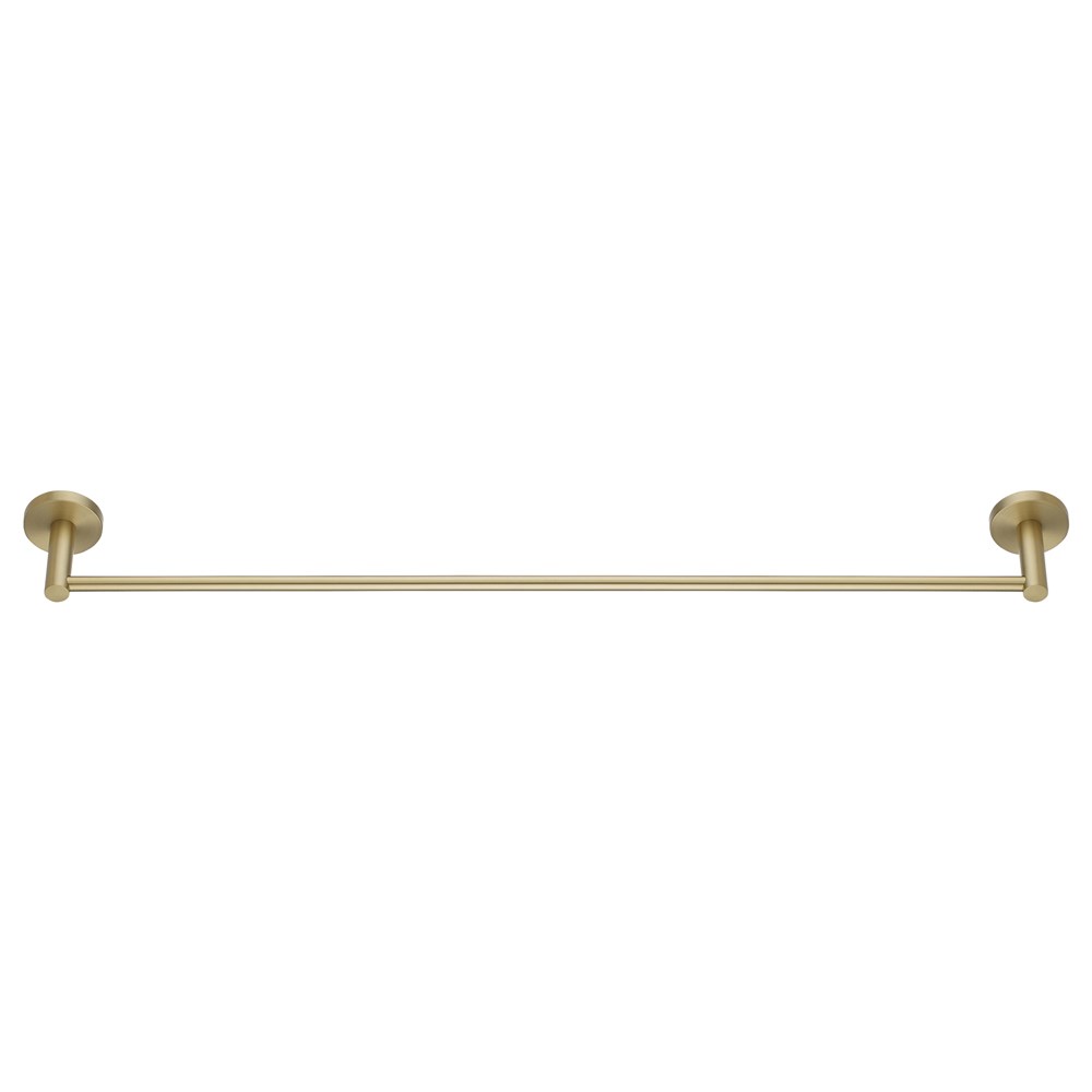 LUCID PIN – 800mm Light Brushed Brass Cuttable Single Towel Rail