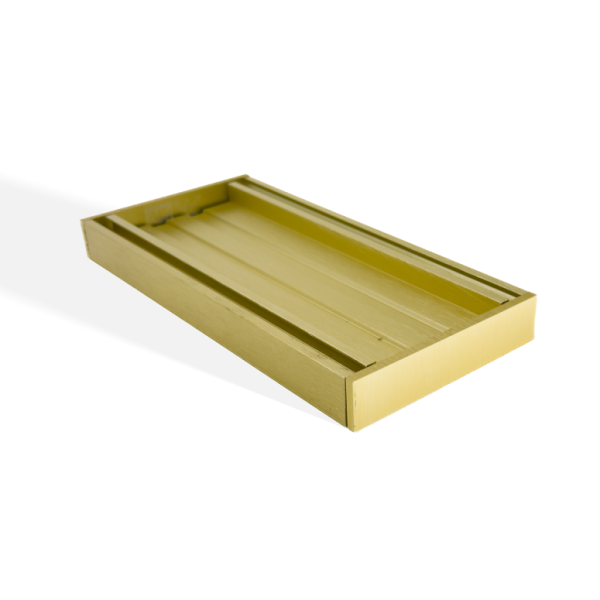100x100x21mm Brushed Gold Ezy Flow Tile Insert Grate