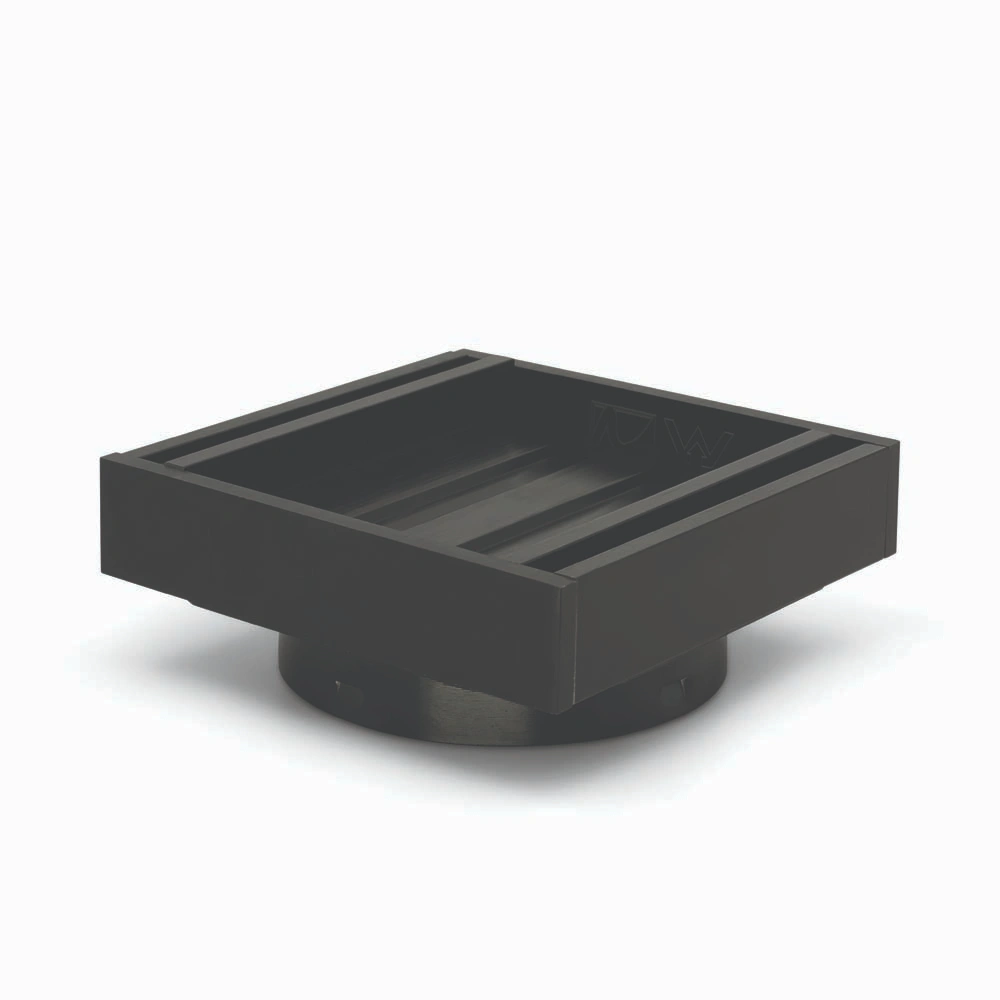 100*100*21mm Brushed Black Ezy Flow Guard Floor Waste Insert