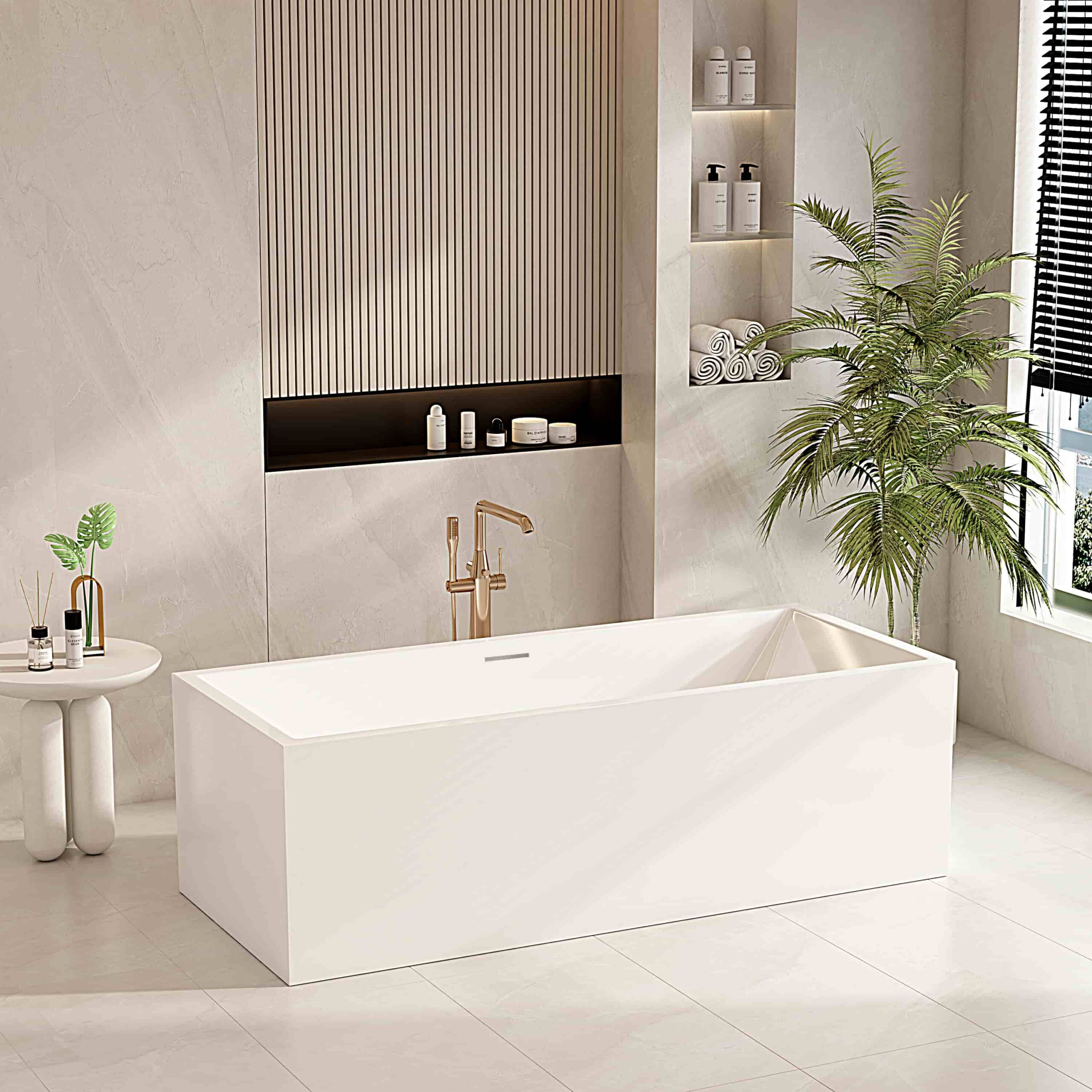 Orta Multi-Fit Freestanding Bathtub – Gloss White
