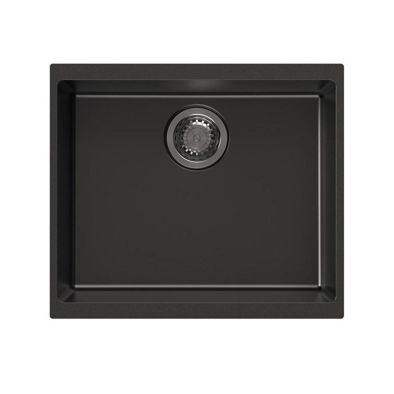 530x460x220mm Black Carysil Granite Single Bowl Kitchen Sink