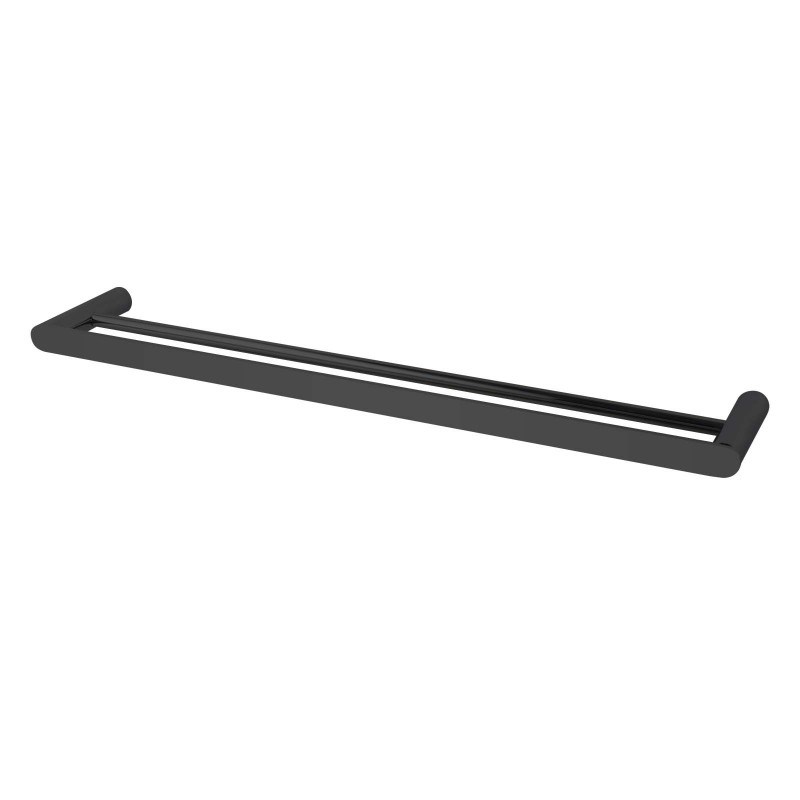 RUSHY – 800mm Black Double Towel Rail