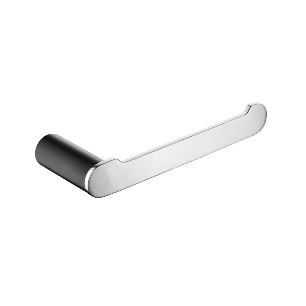 RUSHY – Black & Chrome Toilet Paper Holder