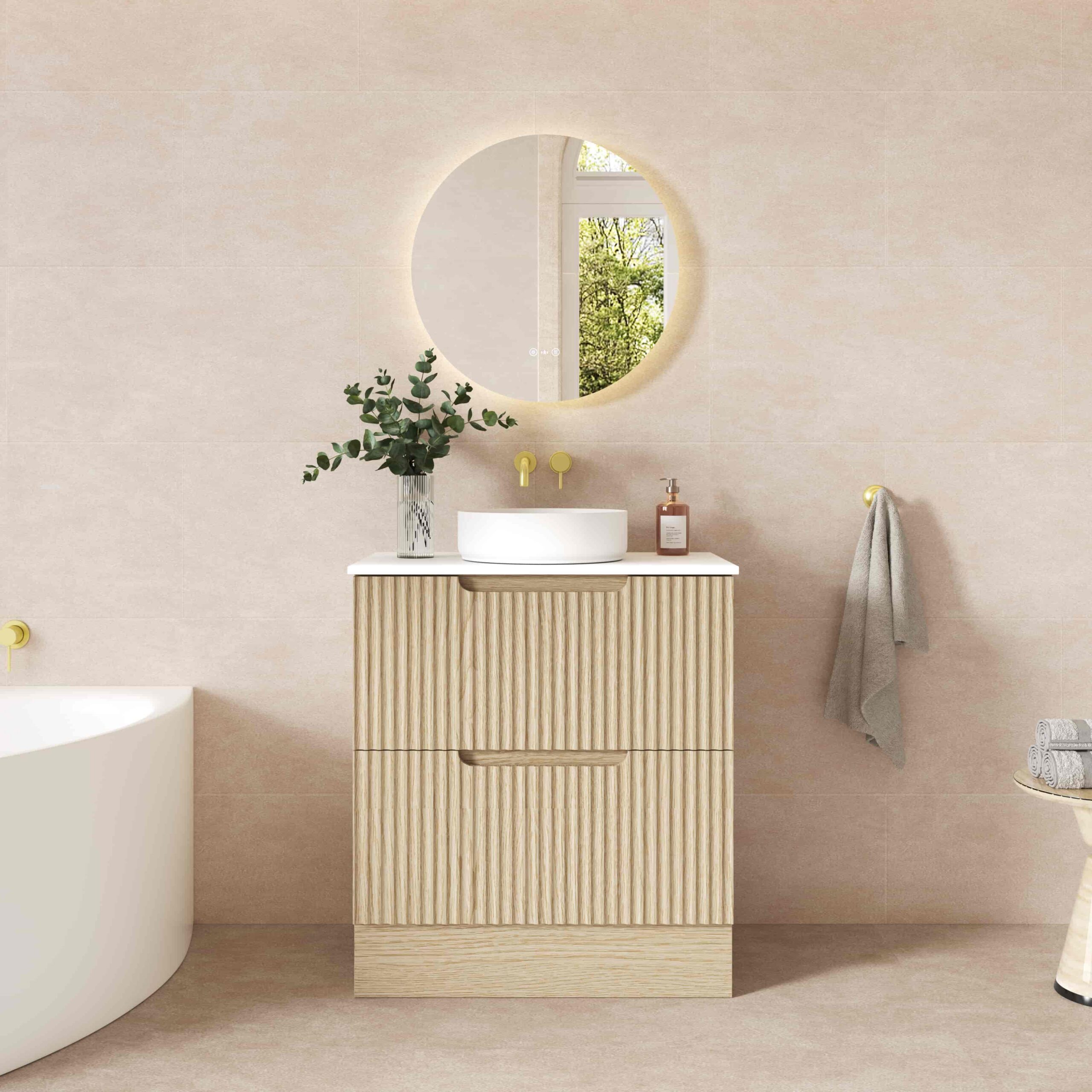 Fluted Rhea Freestanding Cabinet
