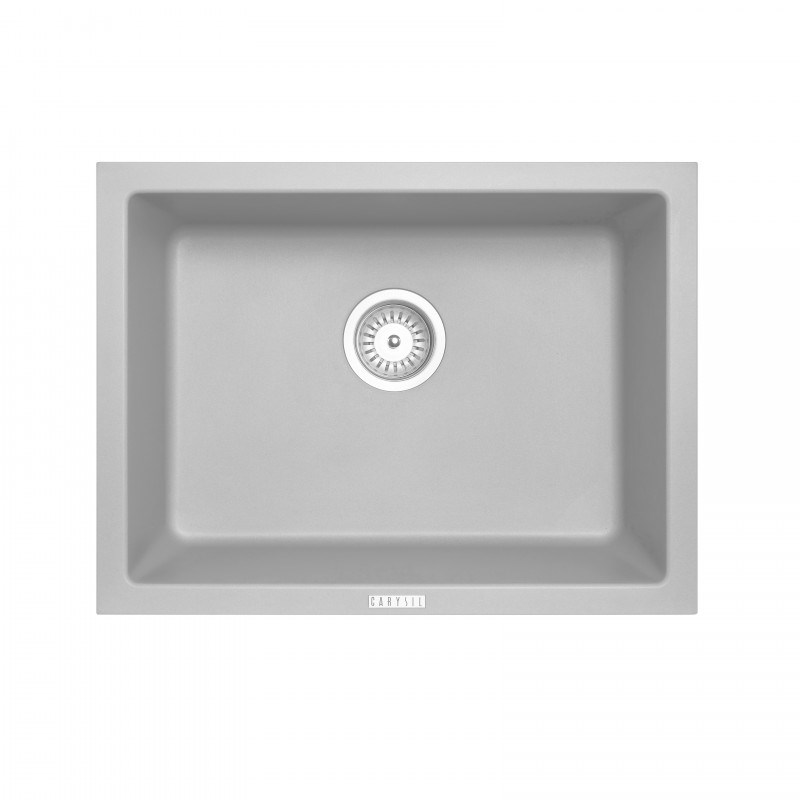 Concrete Grey Carysil Big Bowl Granite Single Bowl Stone Kitchen Sink 610*457mm