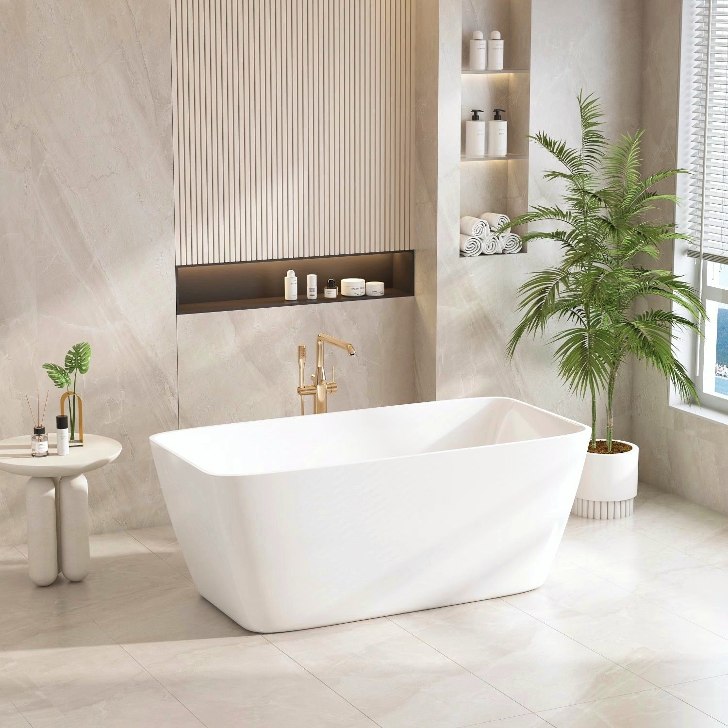 Venice Freestanding Bathtub – Gloss White