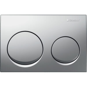 Geberit Alpha25 Round Flush Plate – Matt Chrome Finish