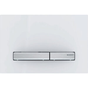 Geberit Sigma50 Mechanical Dual Flush – White Finish, Chrome Trim