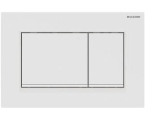 Geberit Sigma30 Flush Plate – Matt White Finish, White Trim