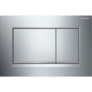 Geberit Sigma30 Flush Plate – Chrome Finish, Matt Chrome Trim