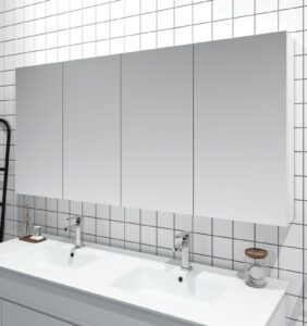 MDF Shaving Cabinet 1500mm – Gloss White