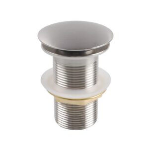 Brushed Nickel Pop Up Waste No Overflow