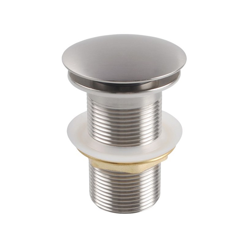 Brushed Nickel Pop Up Waste No Overflow