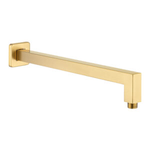 400mm Brushed Brass Wall Shower Arm