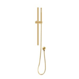 Brushed Brass Shower Rail with Handheld Shower