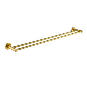 LUCID PIN – Brused Brass Cuttable Double Towel Rail