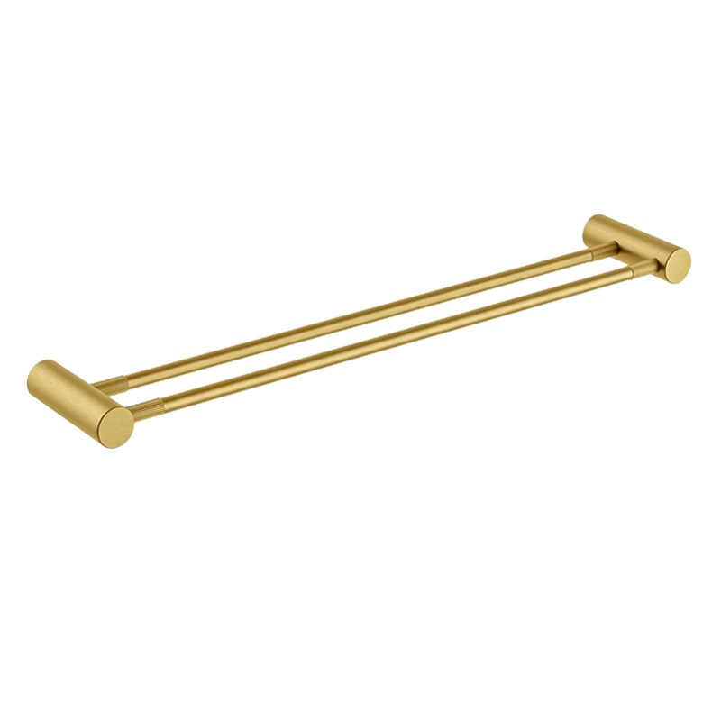 CADDENCE – 600mm Brushed Brass Double Towel Rail