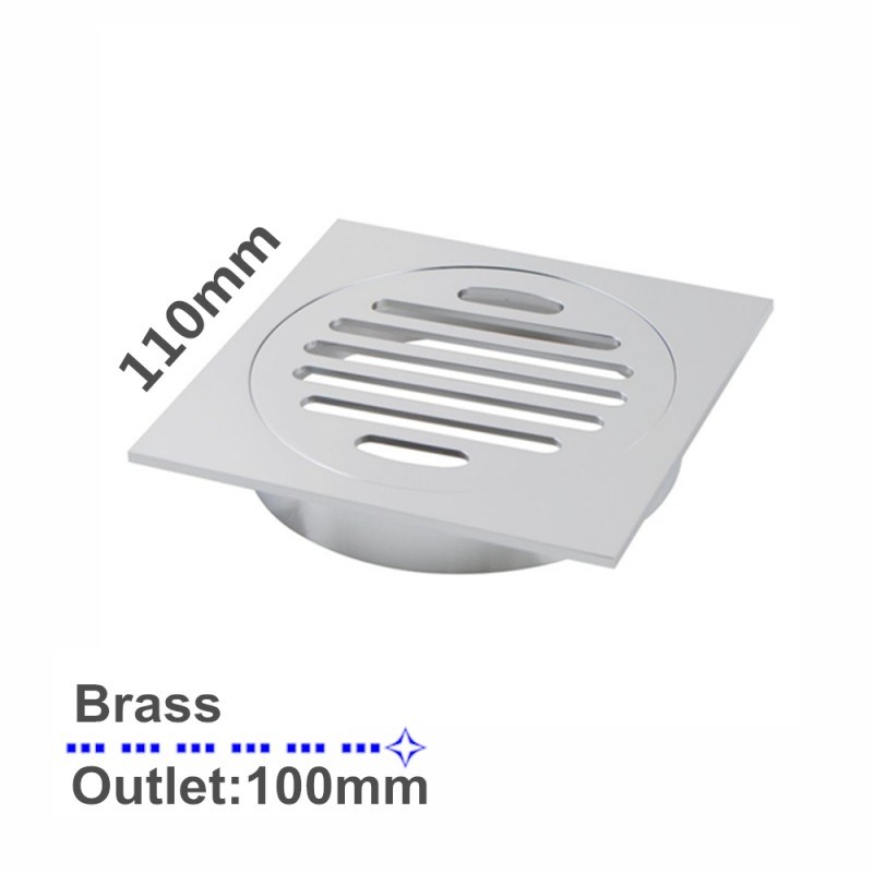 110x110mm Chrome Floor Drain