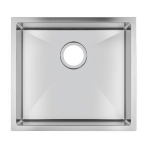 Round Corner Chrome Stainless Steel Handmade Single Bowl Kitchen Sink 500*440*230mm