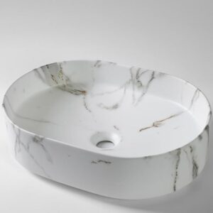 520x370x135mm Matte White Above Counter Basin