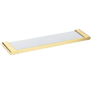 VOG – Light Brushed Brass Glass Shelf