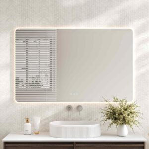 Luna LED Rectangular Mirror 1200mm – with Adjustable LED Lighting