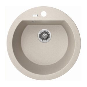 510x205mm Beige Granite Single Bowl Kitchen Sink