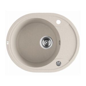 470x580x198mm Beige Granite Single Bowl Kitchen Sink
