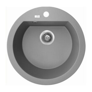 510x205mm Grey Granite Single Bowl Kitchen Sink