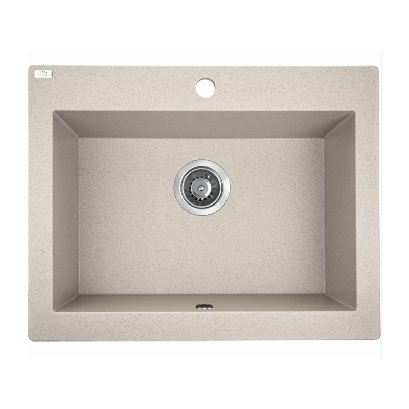 490x550x220mm Beige Granite Single Bowl Kitchen Sink